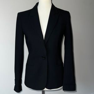 French Connection Black Classic Black One-Button Suiting Blazer/Jacket Size 2